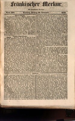 Fränkischer Merkur (Bamberger Zeitung) Freitag 19. November 1847