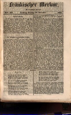 Fränkischer Merkur (Bamberger Zeitung) Dienstag 23. November 1847