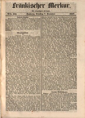 Fränkischer Merkur (Bamberger Zeitung) Dienstag 7. Dezember 1847