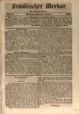 Fränkischer Merkur (Bamberger Zeitung) Freitag 7. Januar 1848