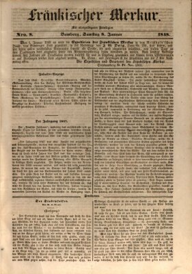 Fränkischer Merkur (Bamberger Zeitung) Samstag 8. Januar 1848