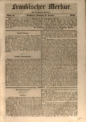 Fränkischer Merkur (Bamberger Zeitung) Sonntag 9. Januar 1848