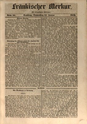 Fränkischer Merkur (Bamberger Zeitung) Donnerstag 13. Januar 1848