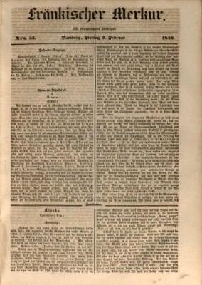 Fränkischer Merkur (Bamberger Zeitung) Freitag 4. Februar 1848