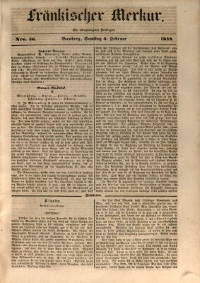 Fränkischer Merkur (Bamberger Zeitung) Samstag 5. Februar 1848