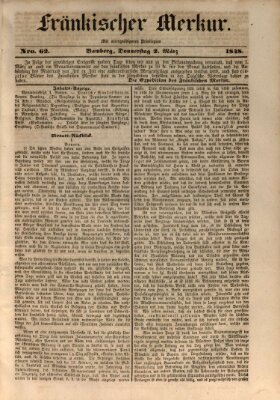 Fränkischer Merkur (Bamberger Zeitung) Donnerstag 2. März 1848