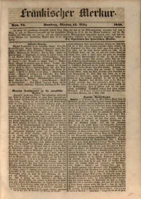 Fränkischer Merkur (Bamberger Zeitung) Montag 13. März 1848