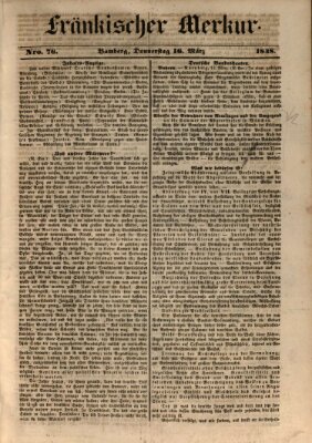 Fränkischer Merkur (Bamberger Zeitung) Donnerstag 16. März 1848