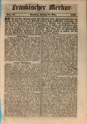Fränkischer Merkur (Bamberger Zeitung) Freitag 17. März 1848