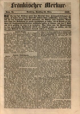 Fränkischer Merkur (Bamberger Zeitung) Samstag 18. März 1848