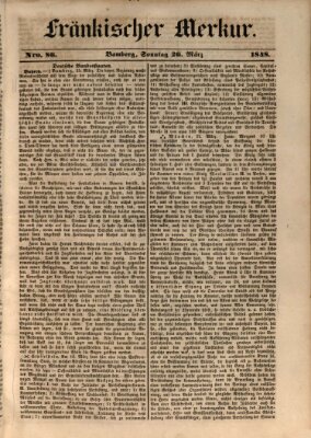 Fränkischer Merkur (Bamberger Zeitung) Sonntag 26. März 1848