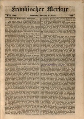 Fränkischer Merkur (Bamberger Zeitung) Sonntag 9. April 1848