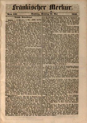 Fränkischer Merkur (Bamberger Zeitung) Sonntag 14. Mai 1848