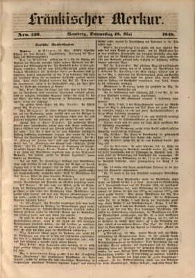 Fränkischer Merkur (Bamberger Zeitung) Donnerstag 18. Mai 1848