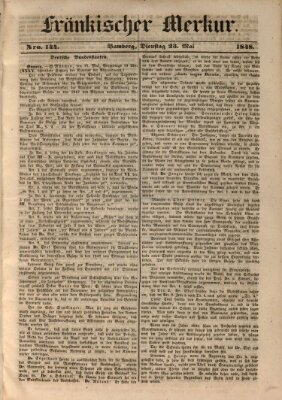 Fränkischer Merkur (Bamberger Zeitung) Dienstag 23. Mai 1848