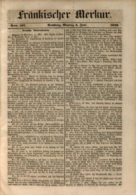 Fränkischer Merkur (Bamberger Zeitung) Montag 5. Juni 1848