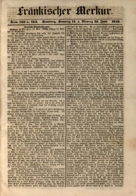 Fränkischer Merkur (Bamberger Zeitung) Sonntag 11. Juni 1848