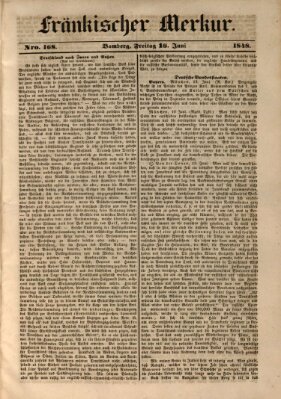 Fränkischer Merkur (Bamberger Zeitung) Freitag 16. Juni 1848