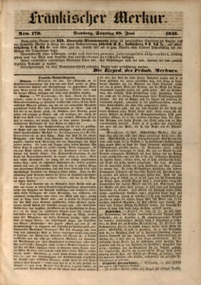 Fränkischer Merkur (Bamberger Zeitung) Sonntag 18. Juni 1848