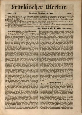 Fränkischer Merkur (Bamberger Zeitung) Montag 19. Juni 1848