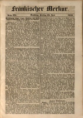 Fränkischer Merkur (Bamberger Zeitung) Freitag 23. Juni 1848