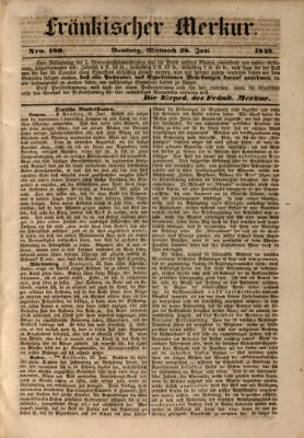 Fränkischer Merkur (Bamberger Zeitung) Mittwoch 28. Juni 1848