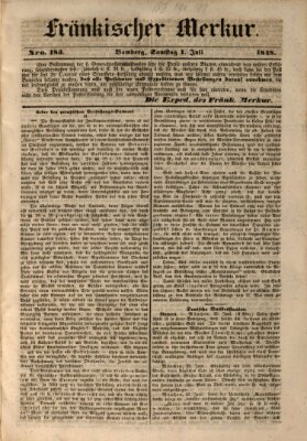 Fränkischer Merkur (Bamberger Zeitung) Samstag 1. Juli 1848