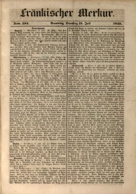 Fränkischer Merkur (Bamberger Zeitung) Dienstag 11. Juli 1848