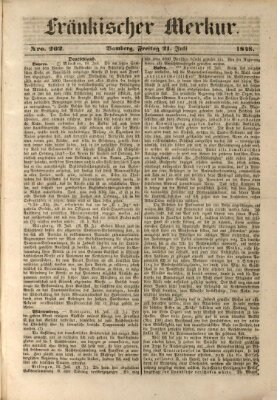 Fränkischer Merkur (Bamberger Zeitung) Freitag 21. Juli 1848