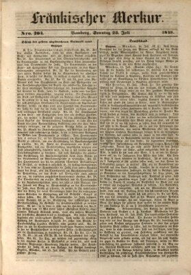 Fränkischer Merkur (Bamberger Zeitung) Sonntag 23. Juli 1848