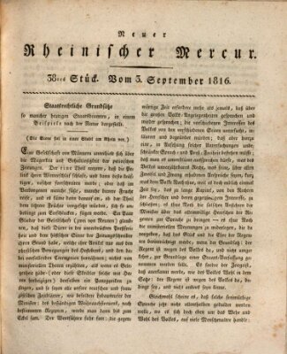Neuer rheinischer Merkur (Rheinischer Merkur) Dienstag 3. September 1816