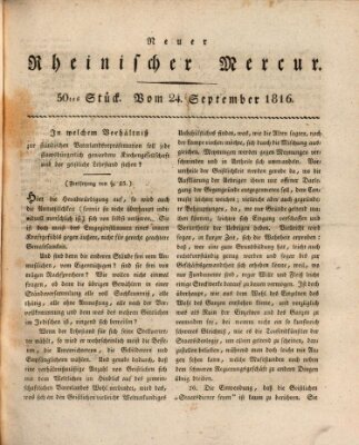 Neuer rheinischer Merkur (Rheinischer Merkur) Dienstag 24. September 1816