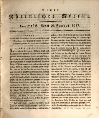 Neuer rheinischer Merkur (Rheinischer Merkur) Sonntag 26. Januar 1817