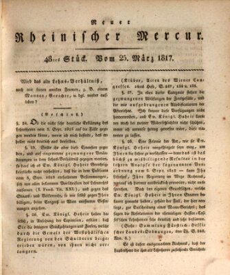 Neuer rheinischer Merkur (Rheinischer Merkur) Dienstag 25. März 1817