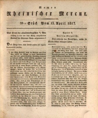 Neuer rheinischer Merkur (Rheinischer Merkur) Sonntag 13. April 1817