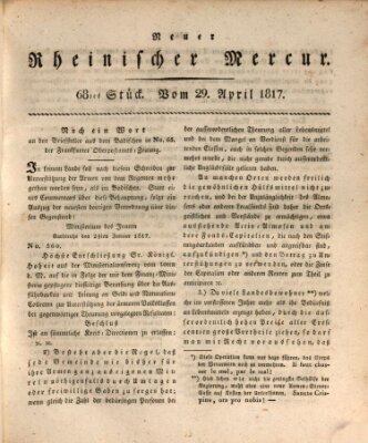 Neuer rheinischer Merkur (Rheinischer Merkur) Dienstag 29. April 1817