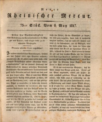 Neuer rheinischer Merkur (Rheinischer Merkur) Donnerstag 8. Mai 1817