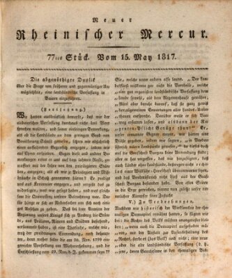 Neuer rheinischer Merkur (Rheinischer Merkur) Donnerstag 15. Mai 1817