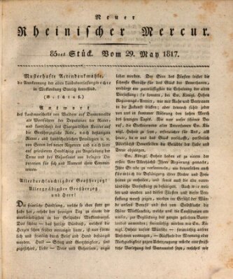 Neuer rheinischer Merkur (Rheinischer Merkur) Donnerstag 29. Mai 1817