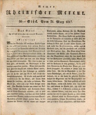 Neuer rheinischer Merkur (Rheinischer Merkur) Samstag 31. Mai 1817