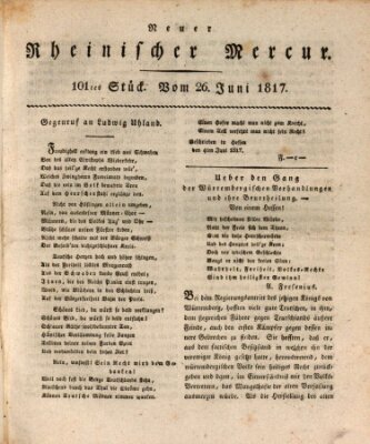 Neuer rheinischer Merkur (Rheinischer Merkur) Donnerstag 26. Juni 1817