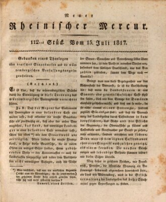 Neuer rheinischer Merkur (Rheinischer Merkur) Dienstag 15. Juli 1817