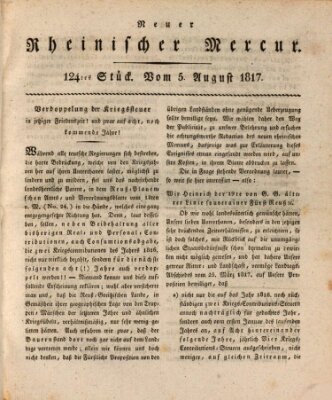 Neuer rheinischer Merkur (Rheinischer Merkur) Dienstag 5. August 1817