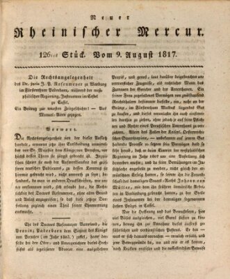 Neuer rheinischer Merkur (Rheinischer Merkur) Samstag 9. August 1817