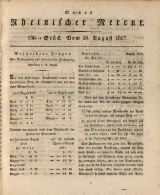 Neuer rheinischer Merkur (Rheinischer Merkur) Dienstag 26. August 1817