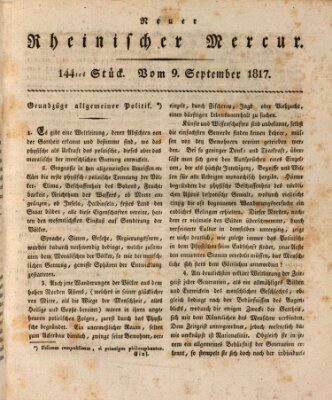 Neuer rheinischer Merkur (Rheinischer Merkur) Dienstag 9. September 1817