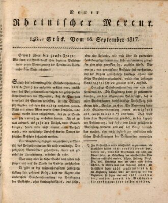 Neuer rheinischer Merkur (Rheinischer Merkur) Dienstag 16. September 1817