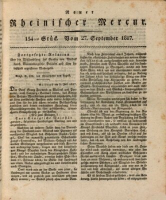 Neuer rheinischer Merkur (Rheinischer Merkur) Samstag 27. September 1817