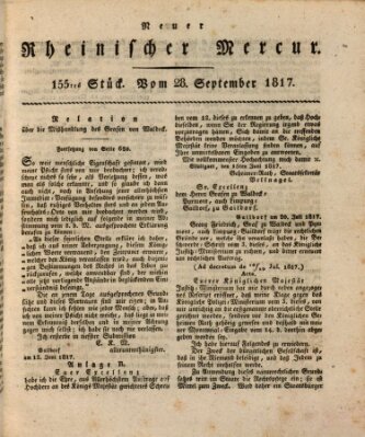 Neuer rheinischer Merkur (Rheinischer Merkur) Sonntag 28. September 1817