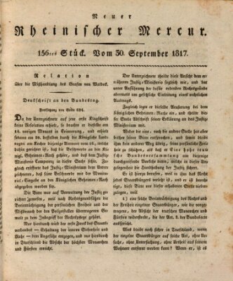 Neuer rheinischer Merkur (Rheinischer Merkur) Dienstag 30. September 1817